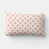 Pie Polkadot" Blush Pink & Tonal Cream ランバークッション (裏面)