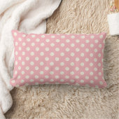 Pie Polkadot" Blush Pink & Tonal Cream ランバークッション (ブランケット)