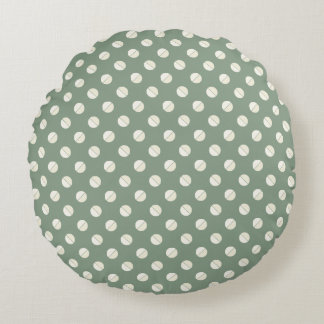 Pie Polkadot" Sage & Tonal Cream ラウンドクッション