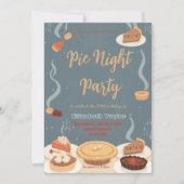 Pie Sharing Night Party Invitation – Sweet & Cozy 招待状 (正面)