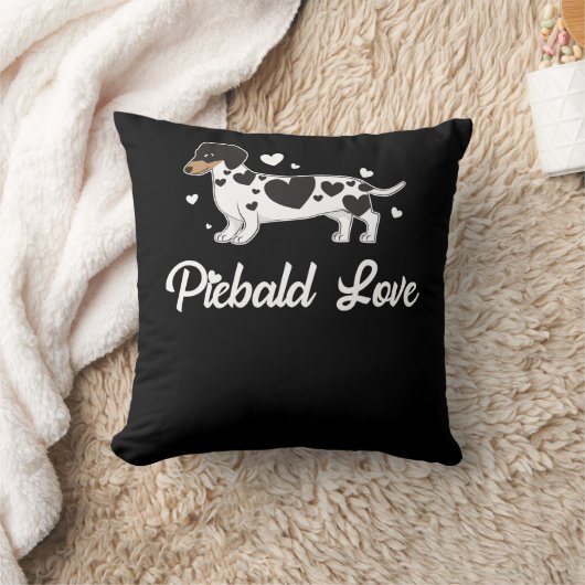 Piebaldのダックスフントの犬のオーナーのギフト クッション (ブランケット)
