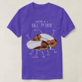 Piebald Ball Pythonの解剖学 Tシャツ (デザイン正面)