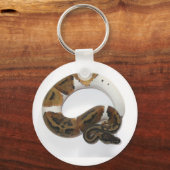 piebald ball python keychain キーホルダー (正面)