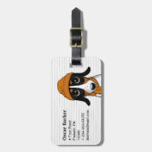 Piebald Dachshandかわいいヒップスター犬のラゲッジタグ ラゲッジタグ (正面縦)