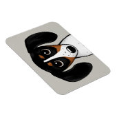 Piebald Dachshandかわいい子犬の磁石 マグネット (右側)