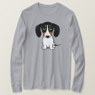 Piebald Dachshandかわいい子犬のTシャツ Tシャツ