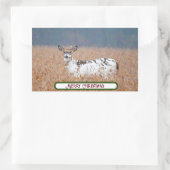 Piebald Deer Photo Stickers 長方形シール (バッグ)