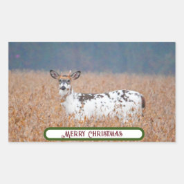 Piebald Deer Photo Stickers 長方形シール