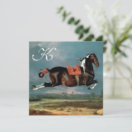 Piebald Horse"Cehero'Surving Parchment Monogram 招待状 (スタンド正面)
