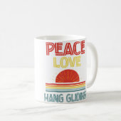 Piece Love Hang Gliding Funny コーヒーマグカップ (正面右)
