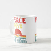 Piece Love Hang Gliding Funny コーヒーマグカップ (正面左)