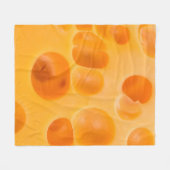 Piece of cheese isolated. フリースブランケット (正面(横))