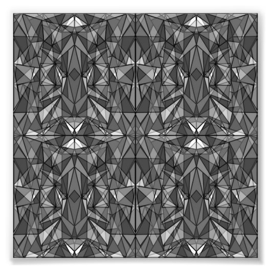 PiecedLayered 2x2 BandW フォトプリント (正面)