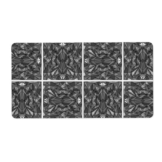 PiecedLayered 2x2 BandW ラベル (正面)