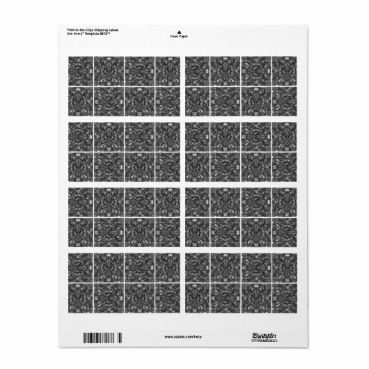 PiecedLayered 2x2 BandW ラベル (フルシート)