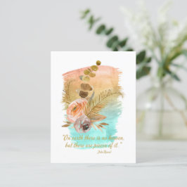 Pieces of Heaven Quote Boho Flowers  ポストカード