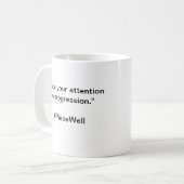 PieceWellQuote コーヒーマグカップ (正面左)