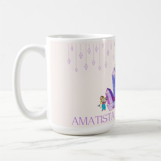 Piedra natal Febrero コーヒーマグカップ (左)