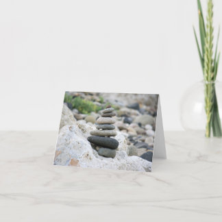Piedras zen en la playa de Almería カード