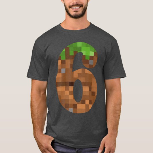 Piel 6歳 誕生日 数字 6歳 6歳の誕生日 6歳の誕生日プレゼント 動画ギフト tシャツ (正面)