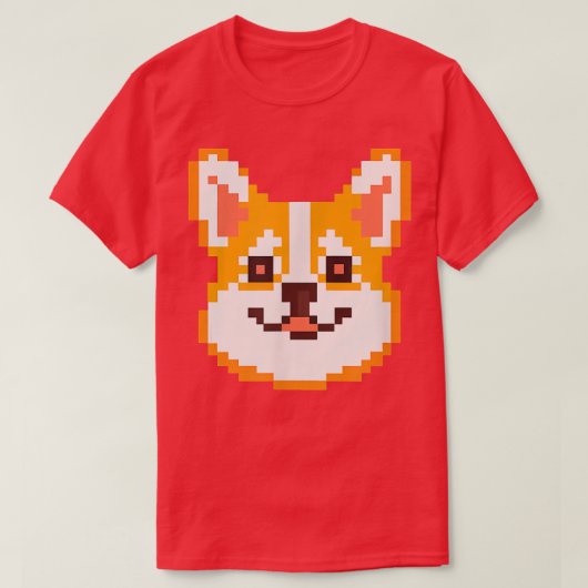 Piel Art Corgi Dog Lover Puppy Retro Tシャツ (デザイン正面)