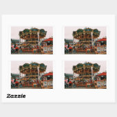 Pier 39 San Francisco，カリフォルニア回転木馬ステッカー 長方形シール (シート)