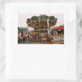 Pier 39 San Francisco，カリフォルニア回転木馬ステッカー 長方形シール (バッグ)