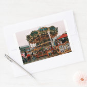 Pier 39 San Francisco，カリフォルニア回転木馬ステッカー 長方形シール (封筒)