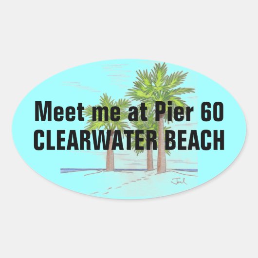 PIER 60シール(4) 楕円形シール (正面)