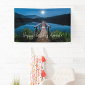 Pier at Night under a Full Moon誕生日 横断幕 (インサイチュ)