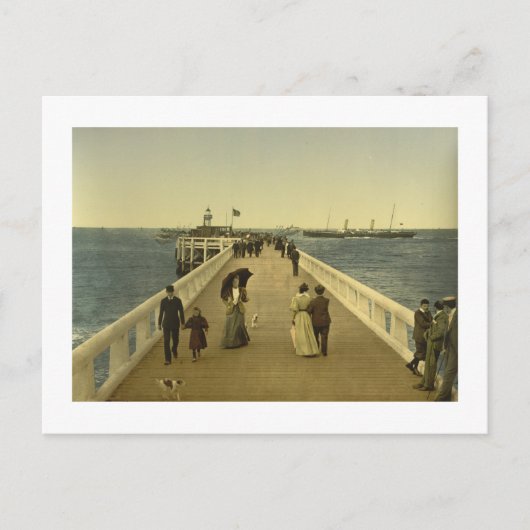 Pier at Ostend, West Flanders，ベルギー ポストカード (正面)