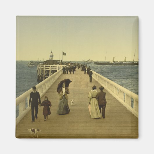 Pier at Ostend, West Flanders，ベルギー マグネット (正面)