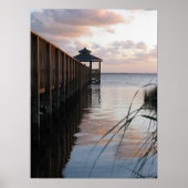 Pier & Gazebo at Sunset, Outer Banks NC Poster ポスター (正面)