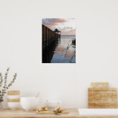 Pier & Gazebo at Sunset, Outer Banks NC Poster ポスター (キッチン)