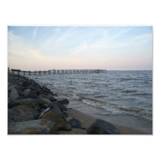 Pier in Colonialビーチ,バージニア フォトプリント