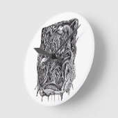 Pierced、Brian Benson著 ラウンド壁時計 (傾斜)