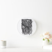 Pierced、Brian Benson著 ラウンド壁時計 (ホーム)