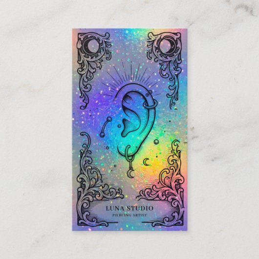 Piercing Artist | Holographic Body Piercing Studio 名刺 (正面)