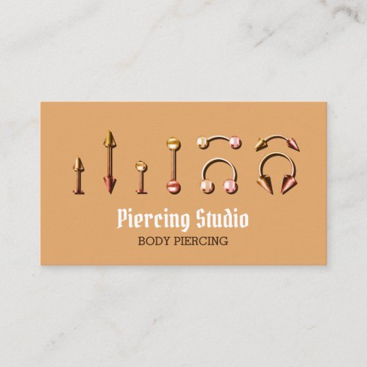 Piercing Specialist Modern Color 名刺 (正面)