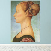 Piero del Pollaiuolo,若い女性のポートレート キャンバスプリント (インサイチュ (ウッドフロア))