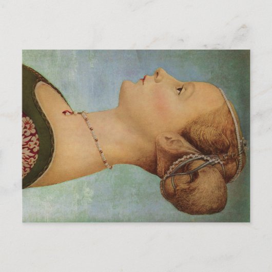 Piero del Pollaiuolo，若い女性のポートレート ポストカード (正面)