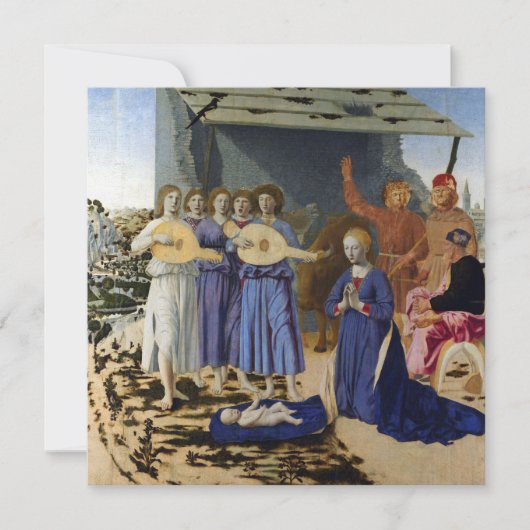 PIERO DELLA FRANCESCAによるイエスの降誕と天使 (正面)