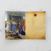 PIERO DELLA FRANCESCAによるイエスの降誕と天使 シーズンカード (内部)