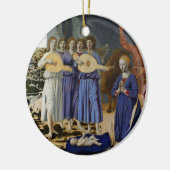PIERO DELLA FRANCESCAによるイエスの降誕と天使 セラミックオーナメント (左)