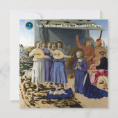 PIERO DELLA FRANCESCAによるイエスの降誕と天使 招待状 (正面)