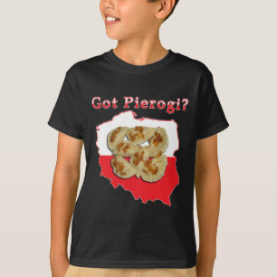 Pierogiの得られたポーランドの地図 Tシャツ