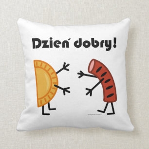 Pierogi及びKielbasa - Dzien Dobry! クッション