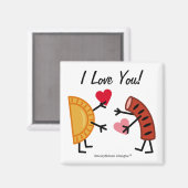 Pierogi & Kielbasa – 大好き！（カスタマイズ可能） マグネット (正面/裏面)