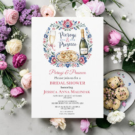 Pierogi & Prosecco ポーランド民俗ブライダルシャワー  招待状