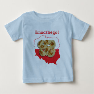 Pierogi Smacznegoのポーランドの地図 ベビーTシャツ
